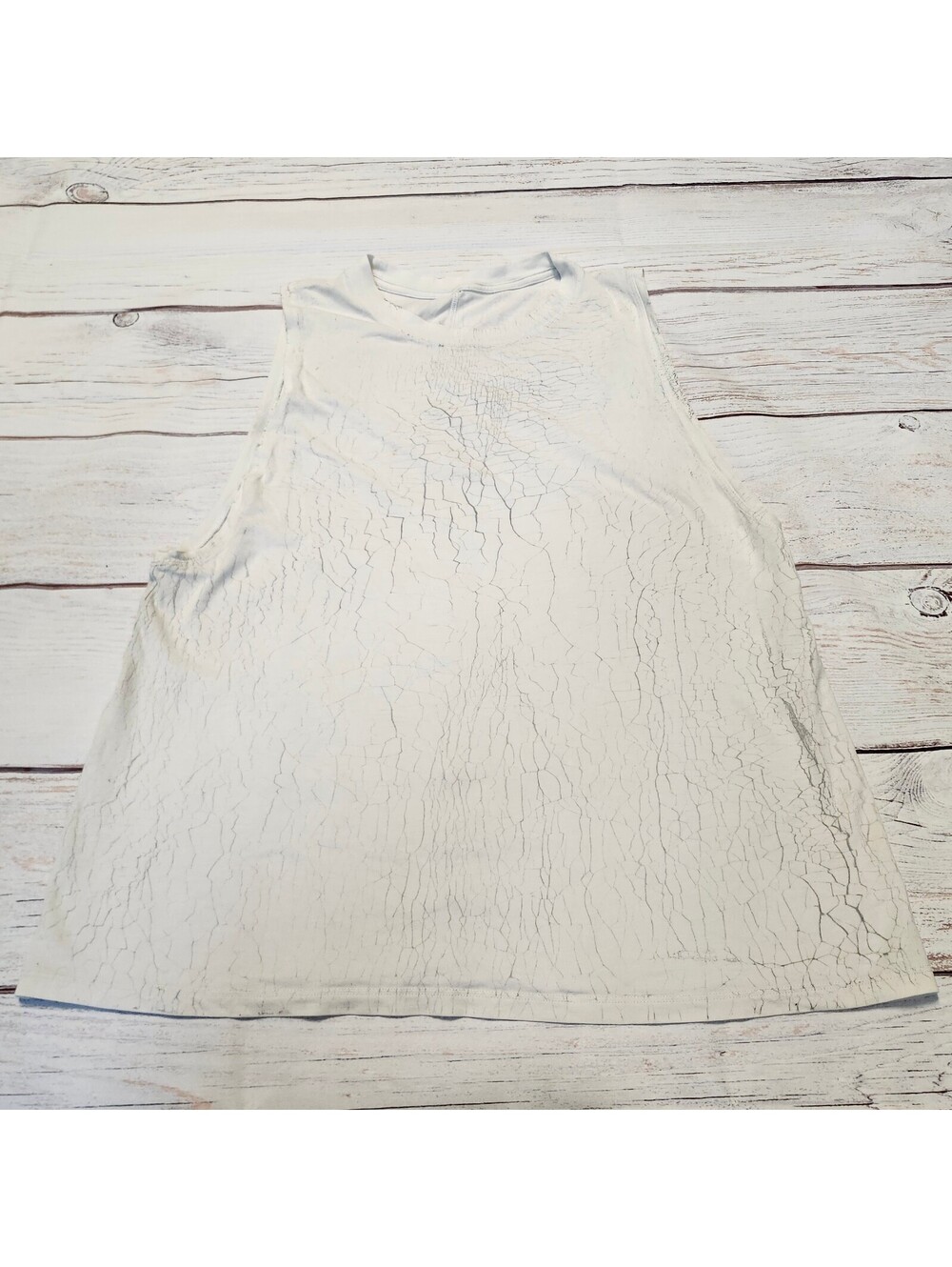 Lululemon White Sleeveless Athletic Tank Top Size Medium